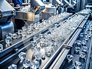 Expert Diamond Sorting: Manual Precision in a Professional Gemological Lab photo