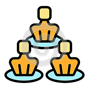 Expert group team icon vector flat