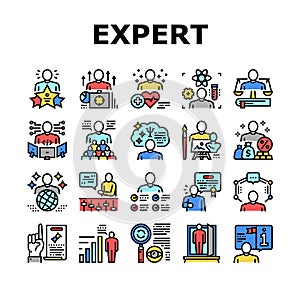 Expert Human Skills Collection Icons Set Vector