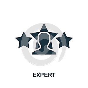 Expert icon. Simple element from consulting collection. Filled Expert icon for templates, infographics and more