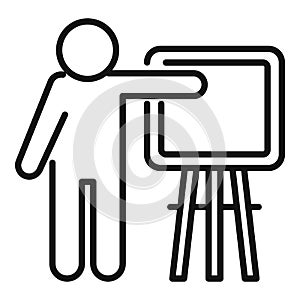 Expert mentor icon outline vector. Training career