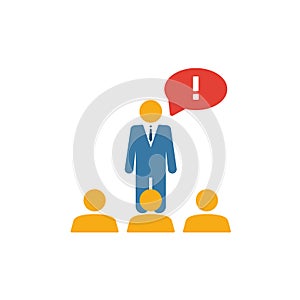 Expert Opinion icon. Flat creative element from business management icons collection. Colored expert opinion icon for templates,