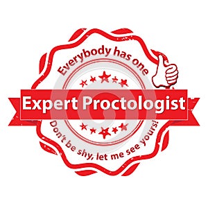 Expert Proctologist - medical stamp photo