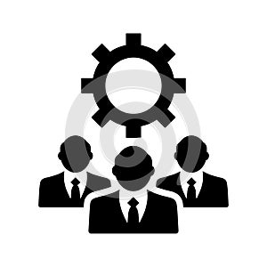 Expert Team icon. Black vector design