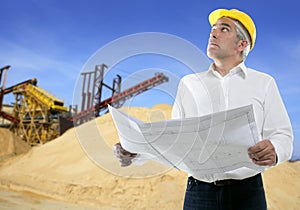 Expertise architect senior engineer plan quarry photo