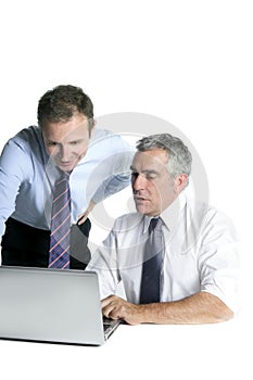 Expertise businessman team working computer photo