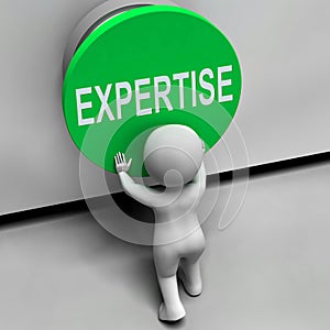 Expertise Button Means Skilled Specialist