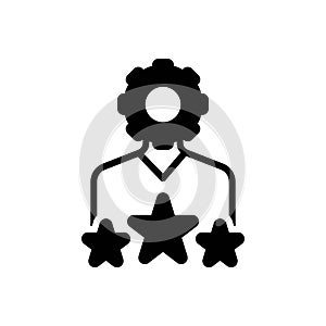 Black solid icon for Expertise, ability and expertness
