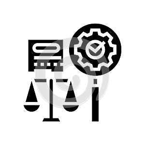 expertise law glyph icon vector illustration