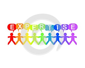 Expertise Paper People Speech Rainbow