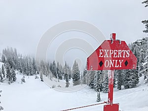 Experts only, black diamond