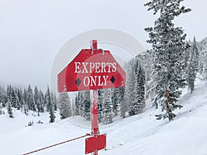 Experts only, black diamond