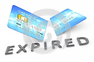 Expired cut credit card