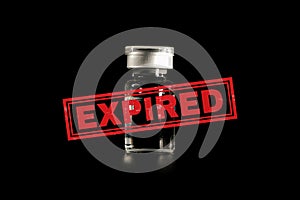 Expired vaccine vial