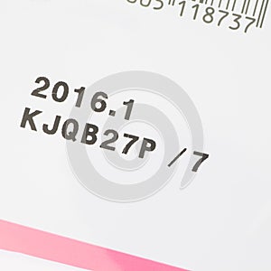 Expiry date printed on product box