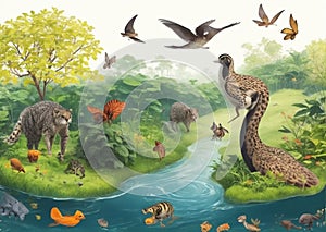 Explain the importance of biodiversity in maintaining ecological balance.Illu