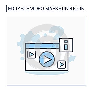 Explainer video line icon
