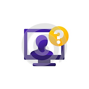 explainer video, tutorial icon on white