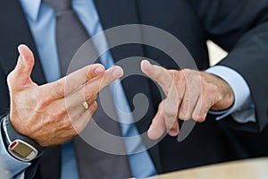 Explaining something