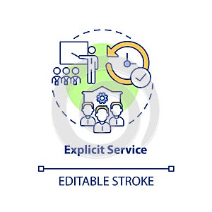 Explicit service concept icon