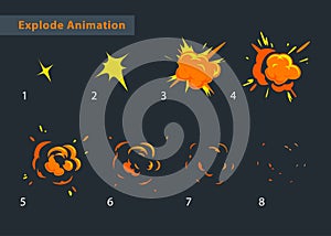 Explode effect animation
