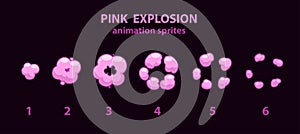 Explode effect animation sprites photo