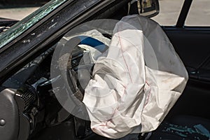 Exploded airbag