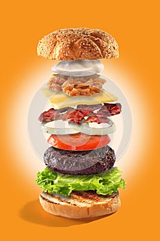 Exploded view burger