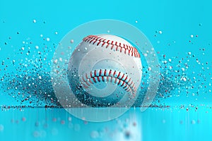 Exploding baseball with dynamic water effect