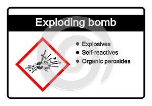 Exploding Bomb Symbol Sign ,Vector Illustration, Isolate On White Background Label .EPS10