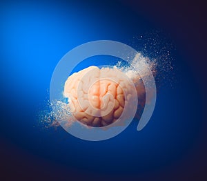 Exploding brain, creativity concept