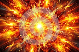 Exploding Fireball in Space