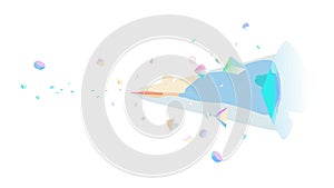 Exploding Geometric Shapes Abstract Design Element, vector design Generative AI