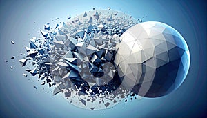 Exploding Geometric Sphere of Digital Data