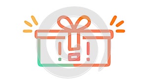 Exploding gift box, surprising revelation, vector design Generative AI