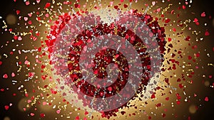 Exploding Heart Shaped Confetti