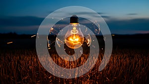 Exploding Light Bulb - Creative Idea Concept