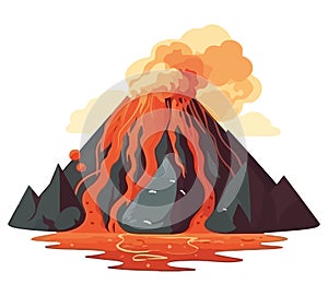 Exploding mountain peak