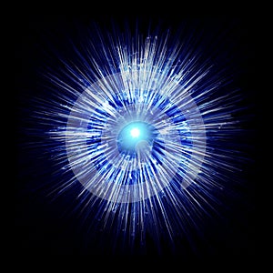 Exploding Neutron Star. Singularity, Gravitational Waves And Spa