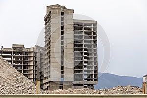 Exploding old building