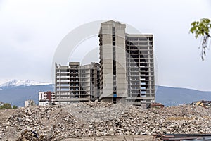 Exploding old building