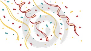 Exploding Party Popper Icon with Streamers & Confetti, vector design Generative AI