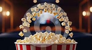 Exploding Popcorn in Cinema Setting