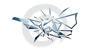 Exploding Shattered Glass Effect, Dynamic Abstract Design, vector design Generative AI