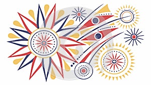 Exploding Starburst Abstract Design, vector design Generative AI