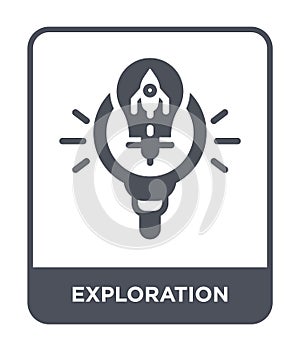 exploration icon in trendy design style. exploration icon isolated on white background. exploration vector icon simple and modern