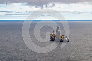 Exploratory offshore drilling by drillship