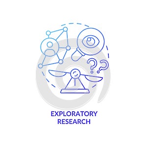 Exploratory research concept icon