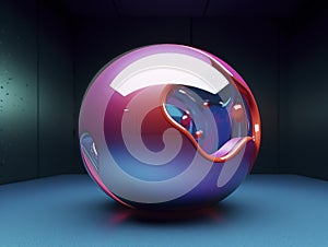 Explore AI-generated art that bends light & color, blending quantum wave-tracing, v-ray tracing, and futuristic design for a capti