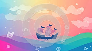 Ã¿Ã¾Explore the Bold and Dynamic Pirate Colors. Gradient color concept